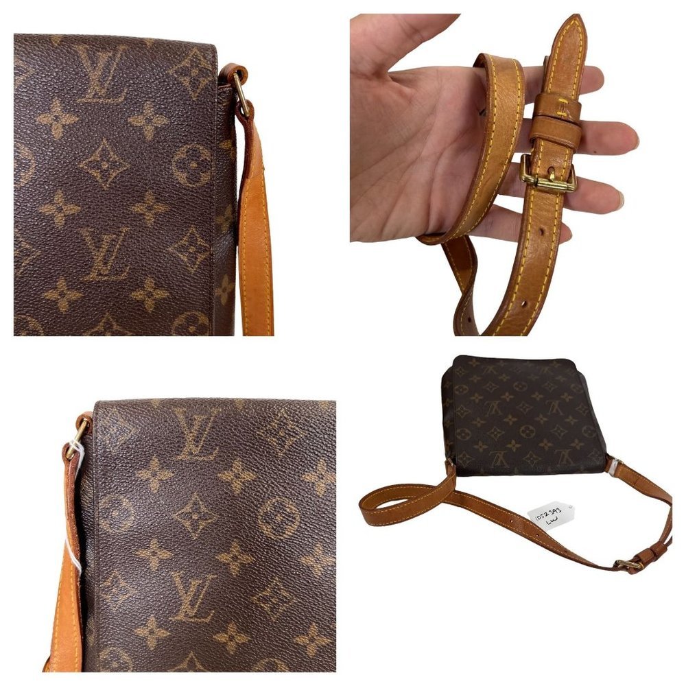 Authentic Louis Vuitton Crossbody Bag Musette Salsa Short Used LV Handbag Vintag - Picture 6 of 11